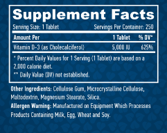 Vitamin D-3 / 5000 IU - 250 таб